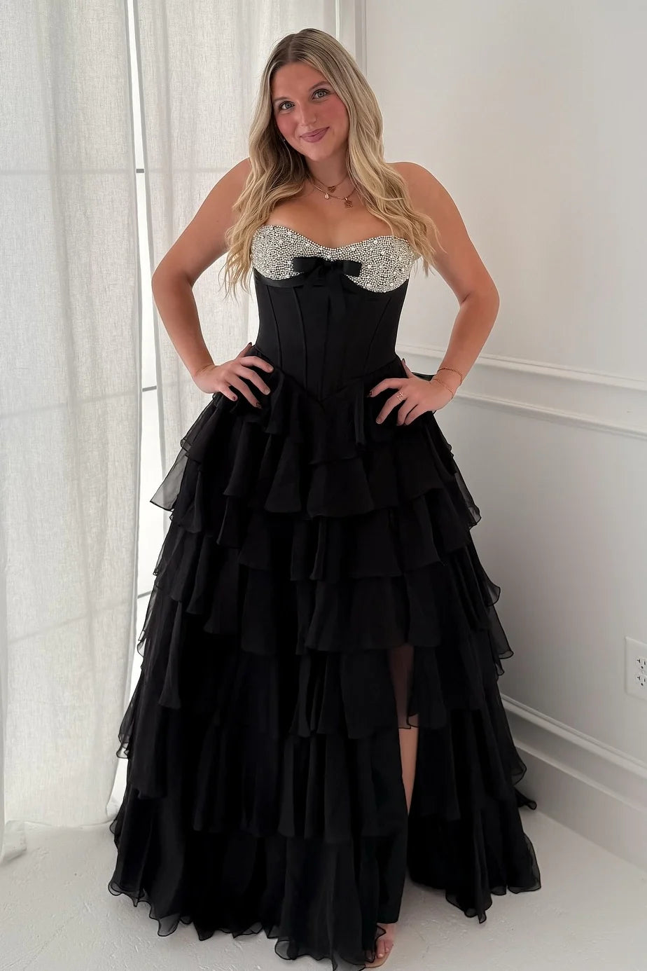 Cute A Line Sweetheart Pink Corset Prom Dress With Beading Ruffles AD565