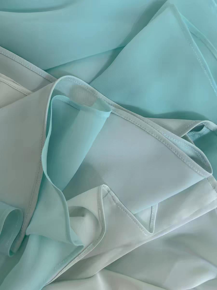 Whimsical Mint Green Spaghetti Straps Chiffon A-Line Long Prom Dress AD952
