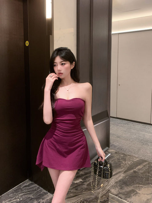 Hot Sales Newest Strapless Backless Dress Bodycon Sexy Short Dress AP0284