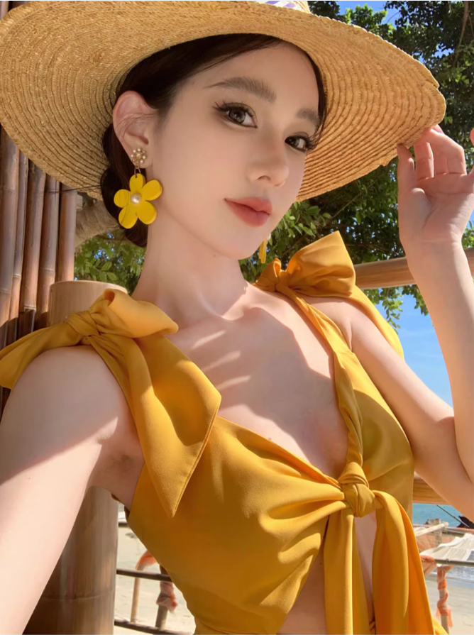 Ruffled V Neck Beach Elegant Tiered Dress Photo Outfit Flattering Vacation Long Dress AP0425