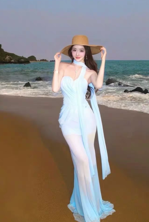 Stretch Tulle Strapless Cinched Waist Dress Vibrant Draped Long Mermaid Dress AP0447