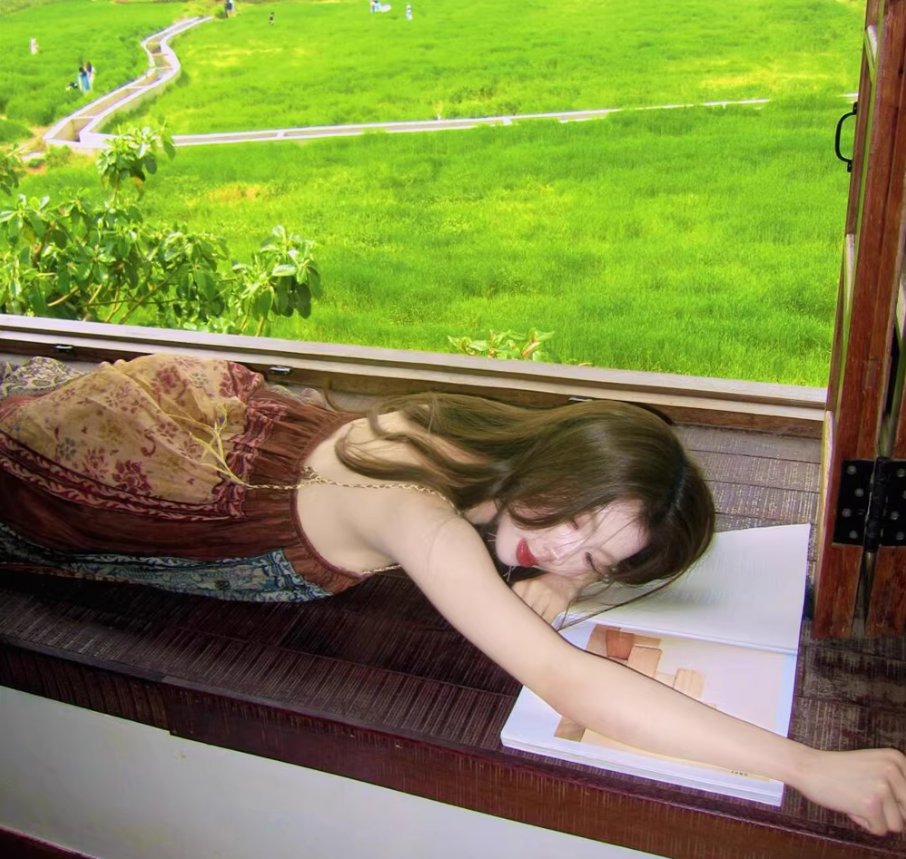 Vintage Oversize Floral Print Maxi Dress Simple Dopamine Vacation Outfit Long Dress AP0586