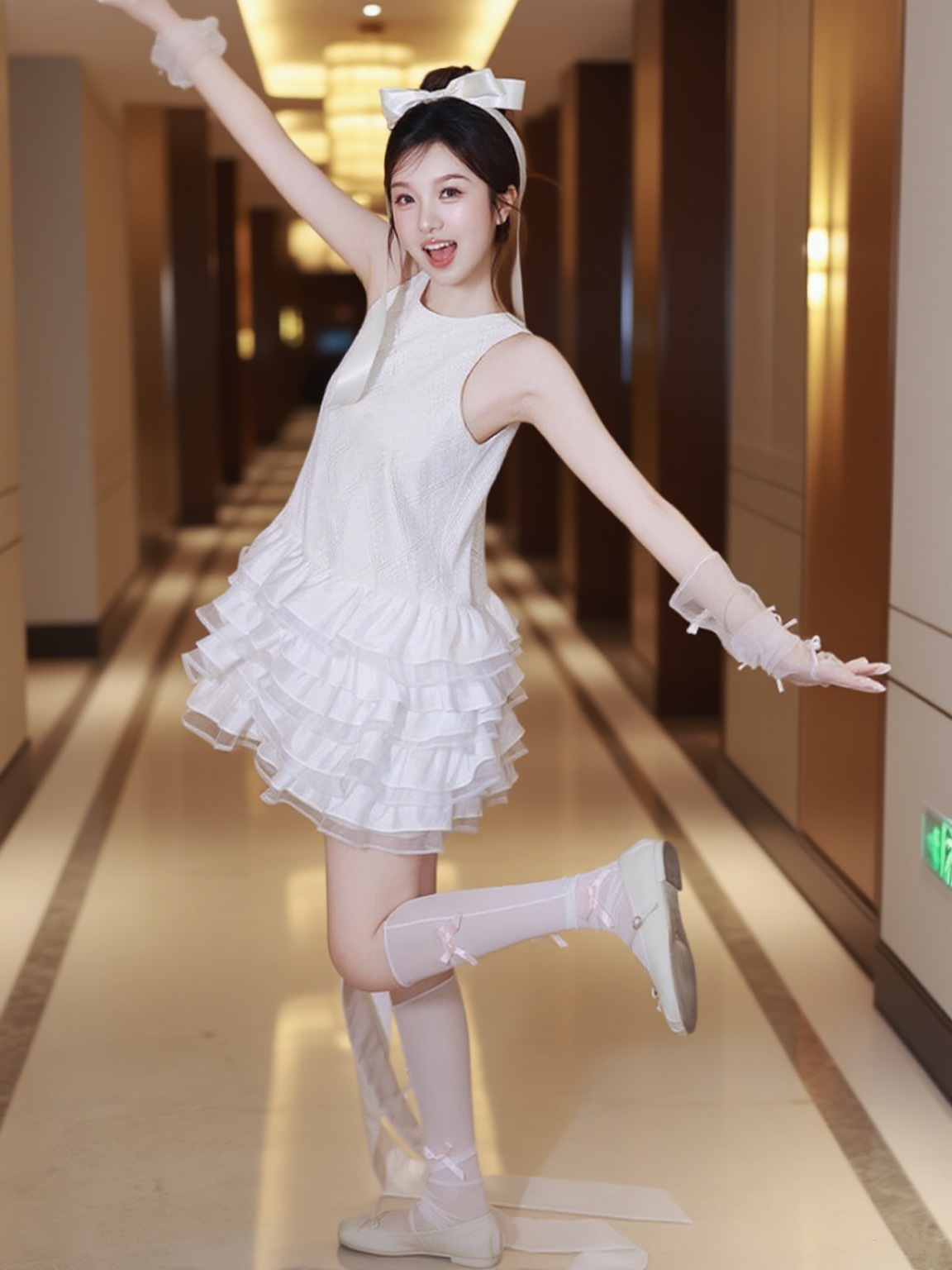 Luxurious White Sleeveless Tulle Short Ball Gown Textured Fabric Tiered Ruffle Homecoming Dress AP0809