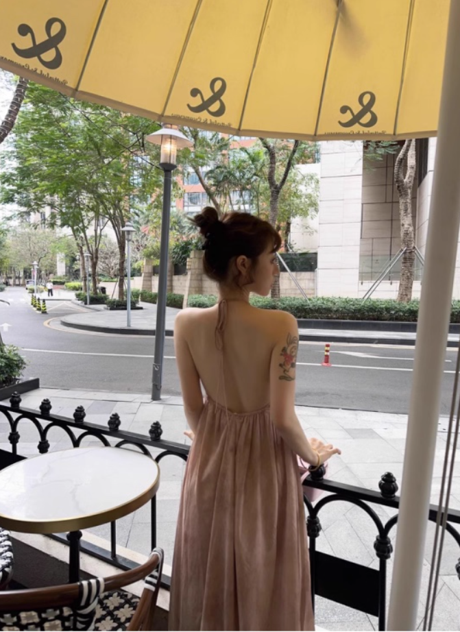 Vintage Sparkle Sequins Design Maxi Dress Chic Vacation Outfit Backless Tie-Dye Halter Long Dress AP1184