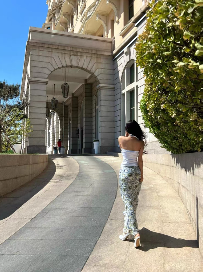 Bohemian Circle-Print Two-Piece Set Maxi Dress Chic Market Hangouts Halter Crop Top Long Dress AP1255