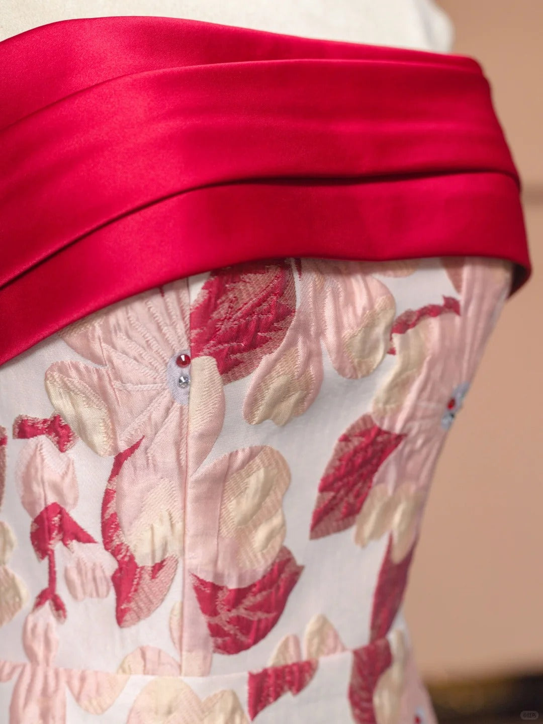 Graceful Strapless Sheath Formal Dresses Sequins Floral Long Prom Dress AP2258