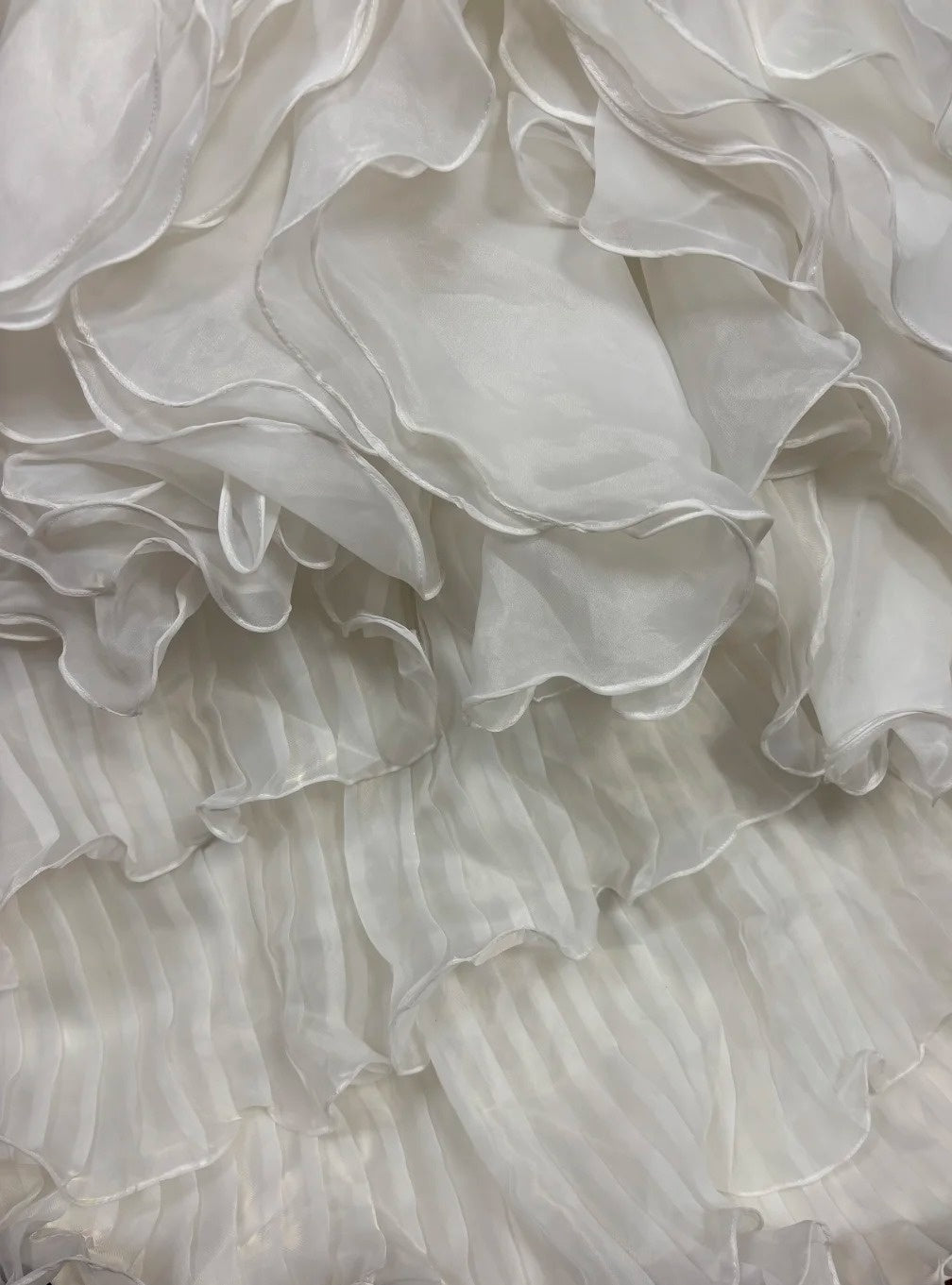 Unique One Shoulder A-Line Bridal Dresses Handmade Flowers Ruffled Long Wedding Dress AP2523