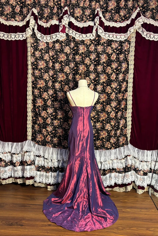 Fantastic Mermaid Spaghetti Strap Prom Dress Sequins Beading Handmade Flowers Formal Dresses AP2598