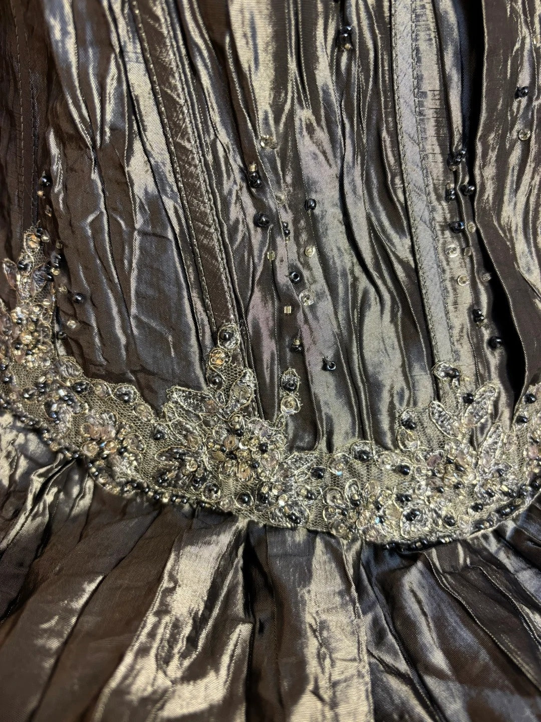 Minimalist Ruched Strapless A-Line Evening Gowns Sequins Beaded Appliques Prom Dress AP2685