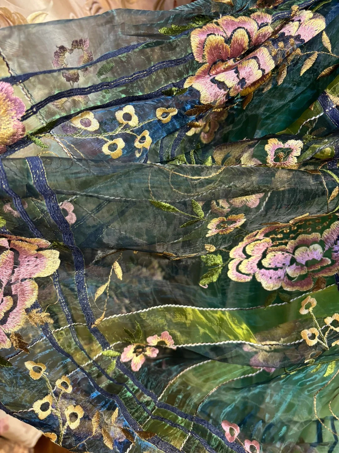 Dopamine Style Off-Shoulder Evening Gowns A-Line Floral Embroidery Sequins Prom Dress AP2690