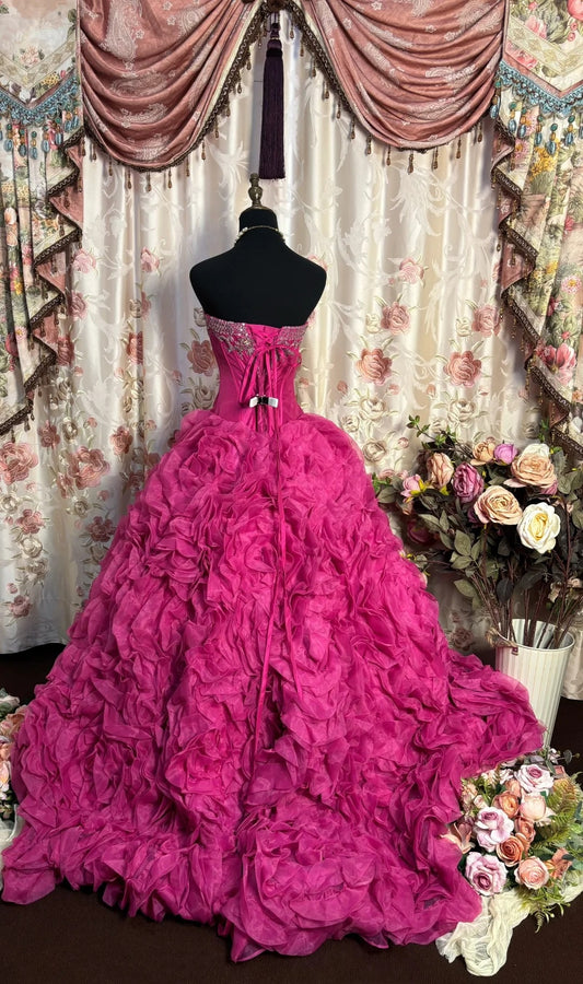 Classical Strapless A-Line Evening Dresses Sequins Crystals Beading Prom Dress AP2716