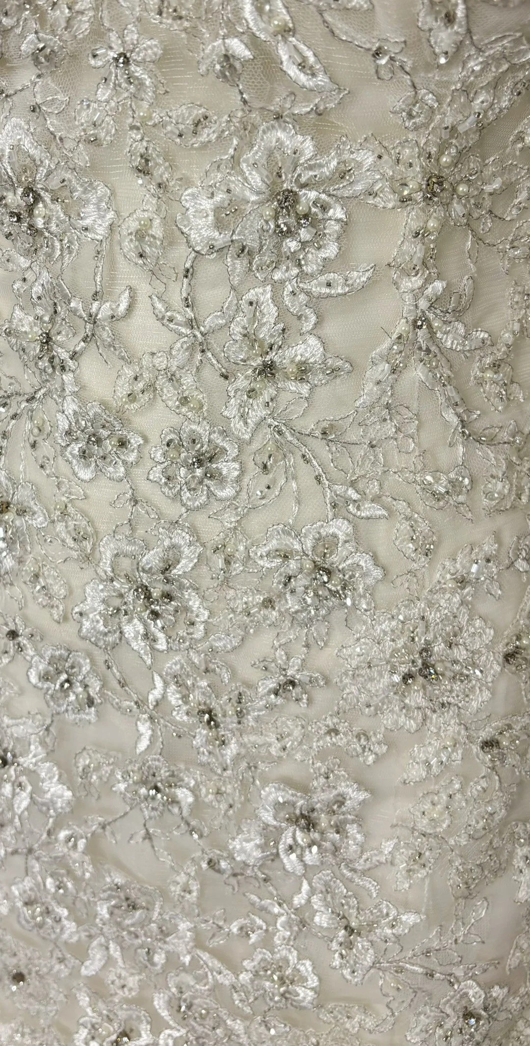 Ethereal Strapless Mermaid Bridal Gowns Beads Appliques Sequins Tiered Wedding Dress AP3045