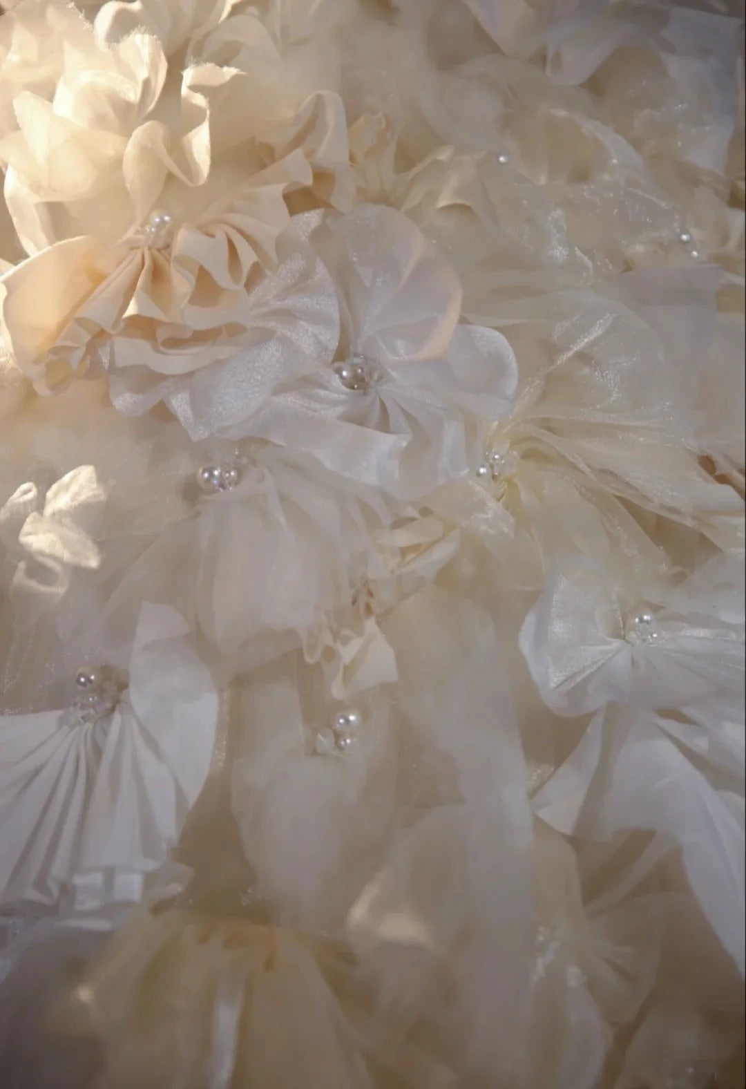 Luxury Strapless A-Line Sweet 16th Gowns Beads Handmade Flowers Sequins Appliques Prom Dress AP3090