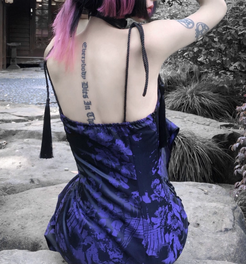 Simple Halter Neck Sheath Evening Dress Cutout Jacquard Belt Slit Prom Dress AP3217