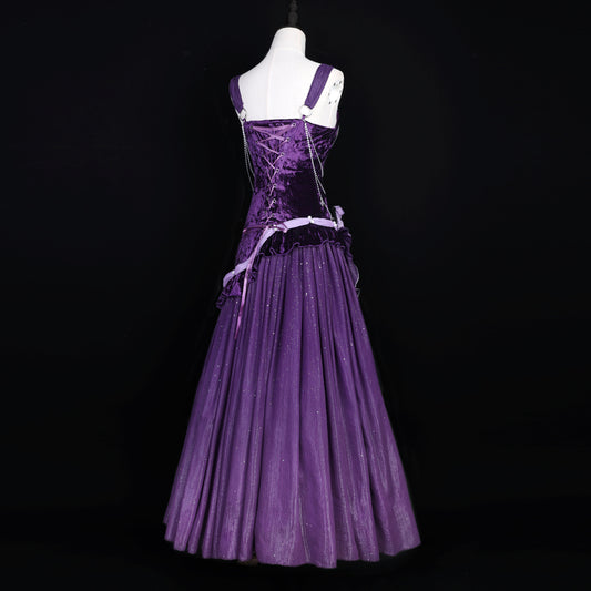 Bling A-Line Spaghetti Strap Evening Dresses Handmade Flowers Beading Sequins Velvet Tulle Prom Dress AP3228
