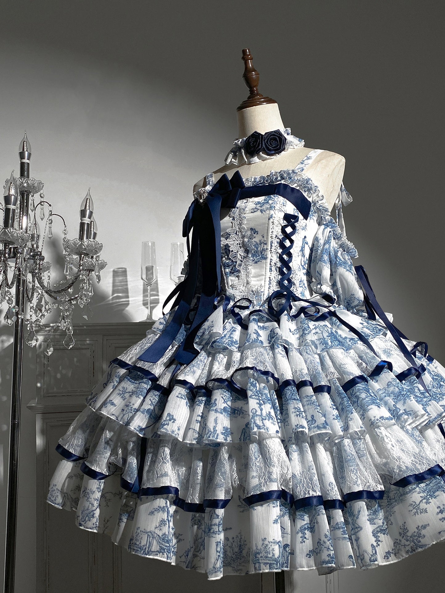 Classical A-Line Spaghetti Straps Birthday Dress Bows Rhinestone Tiered Ruffled Homecoming Dress AP3247