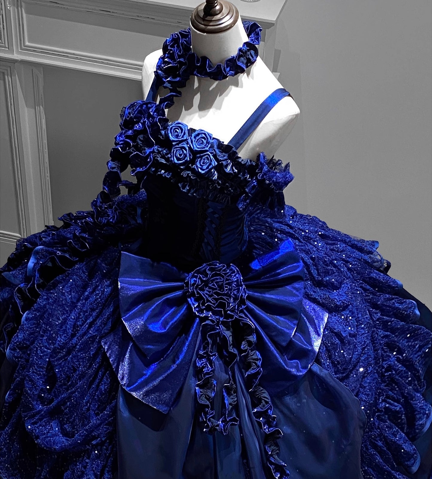 Fabulous Off-Shoulder A-Line Evening Gowns Handmade Flowers Sequins Bows Prom Dress AP3248