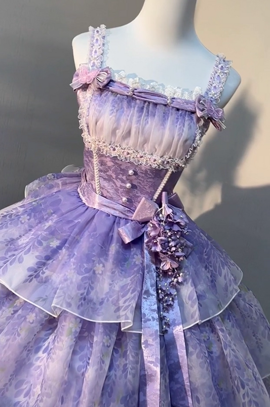 Graceful A-Line Spaghetti Straps Birthday Dress Bow Lace Handmade Flowers Homecoming Dress AP3252