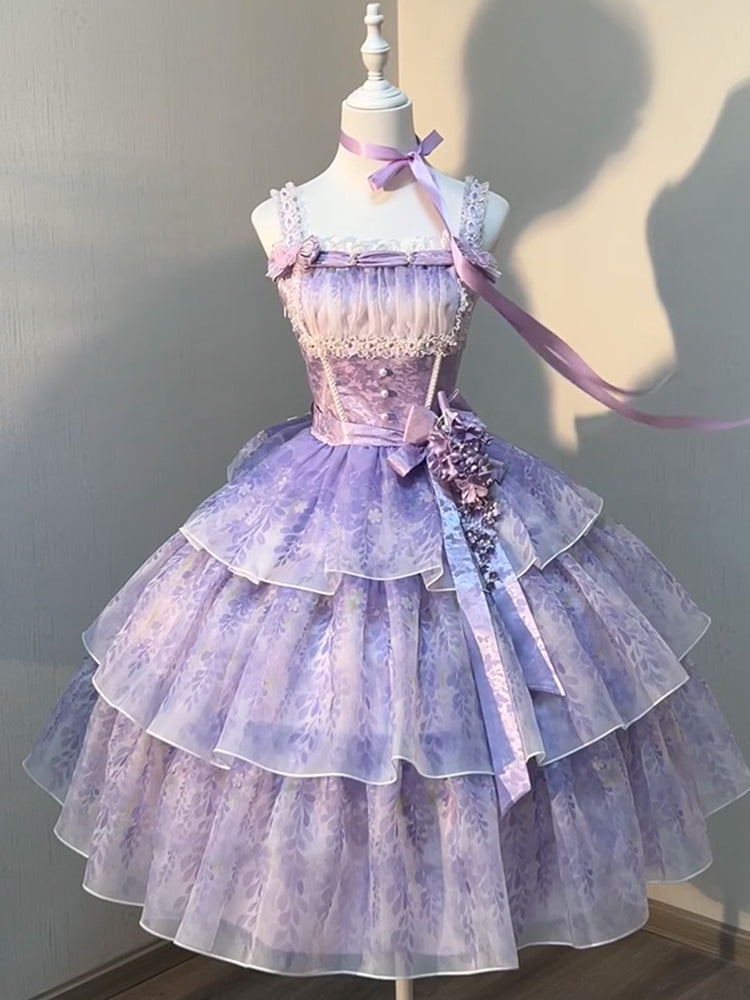 Graceful A-Line Spaghetti Straps Birthday Dress Bow Lace Handmade Flowers Homecoming Dress AP3252