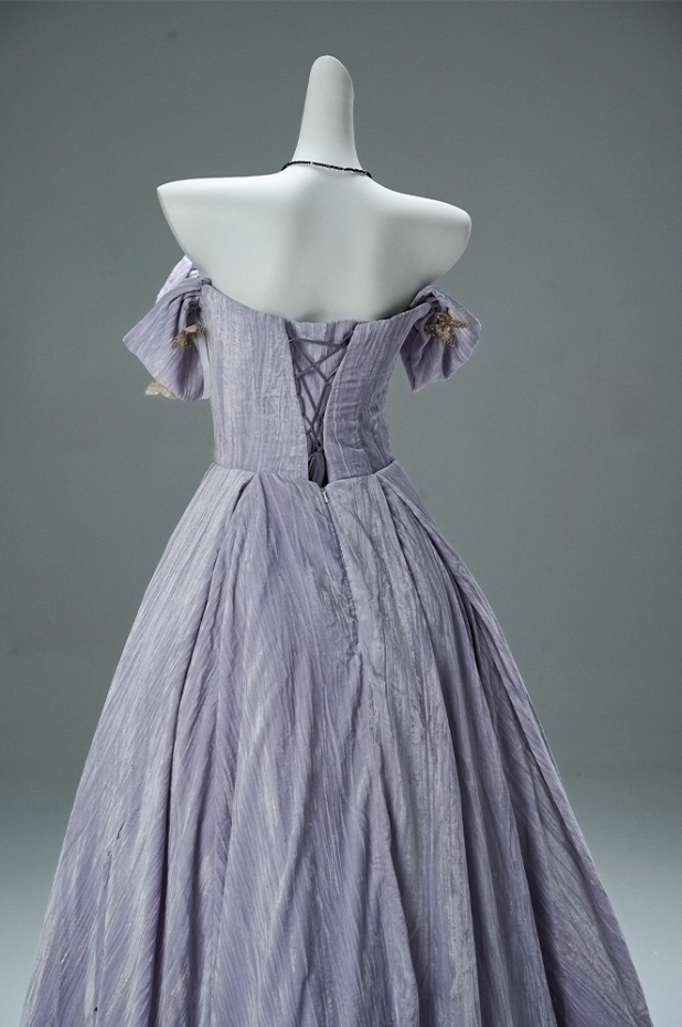 New Tendency A-Line Off-Shoulder Evening Gowns Pretty Sequins Beading Butterflies Prom Dress AP3865