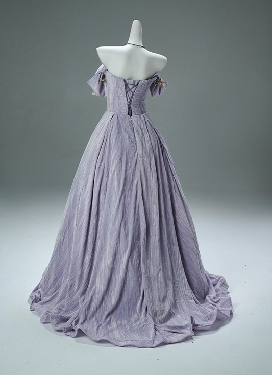 New Tendency A-Line Off-Shoulder Evening Gowns Pretty Sequins Beading Butterflies Prom Dress AP3865