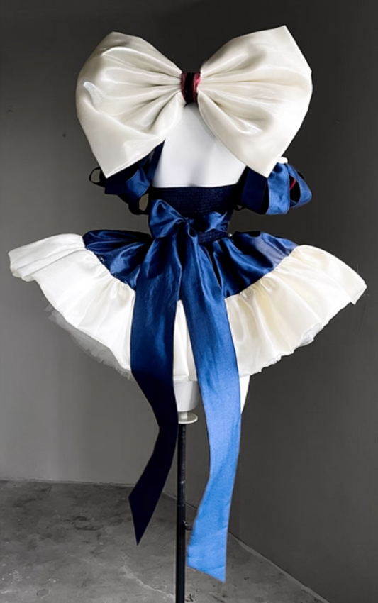 Y2K Style Off-Shoulder A-Line Birthday Gowns Playful Bow Crystals Pearls Homecoming Dress AP3933