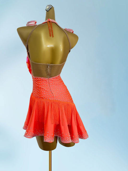 Refined A-Line Halter Neck Birthday Dresses Vibrant Ruffles Sequins Tassel Handmade Flowers Homecoming Dress AP3937