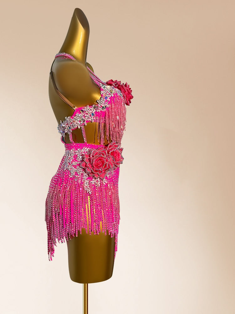 Beautiful Sheath Halter Neck Birthday Dresses Glittering Sequins Crystals Tassel Handmade Flowers Homecoming Dress AP3938