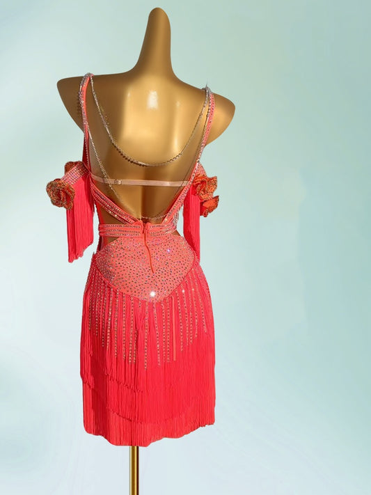 Enchanting Spaghetti Straps Sheath Birthday Gowns Unique Handmade Flower Sequins Tassel Beading Homecoming Dress AP3939