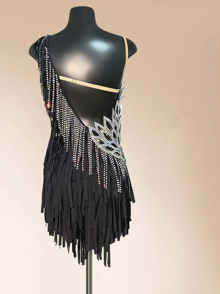 Luxury V-Neck Sheath Birthday Gowns Fashionable Sequins Tassel Beading Homecoming Dress AP3952