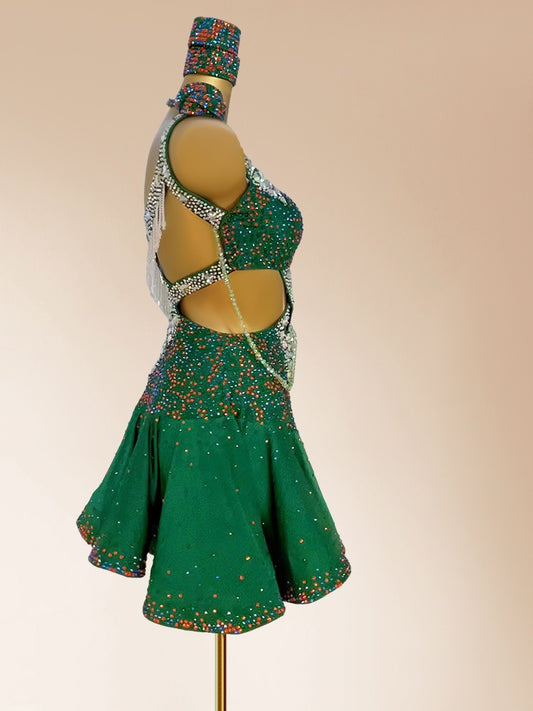 Charming Spaghetti Strap A-Line Cutout Birthday Gowns Fashionable Beading Crystals Sequins Homecoming Dress AP3977