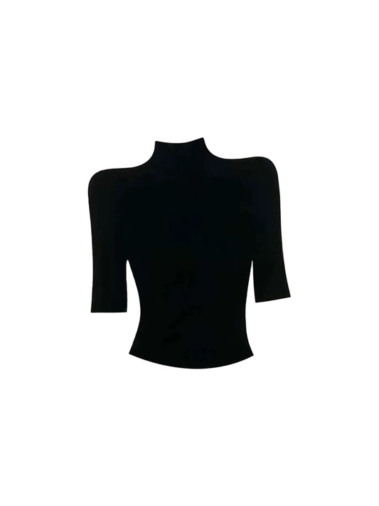 Ethereal Long Sleeve 2-Piece Set Midi Dresses Graceful High Collar Black Blouse Plaid Sheath Long Dress AP4099