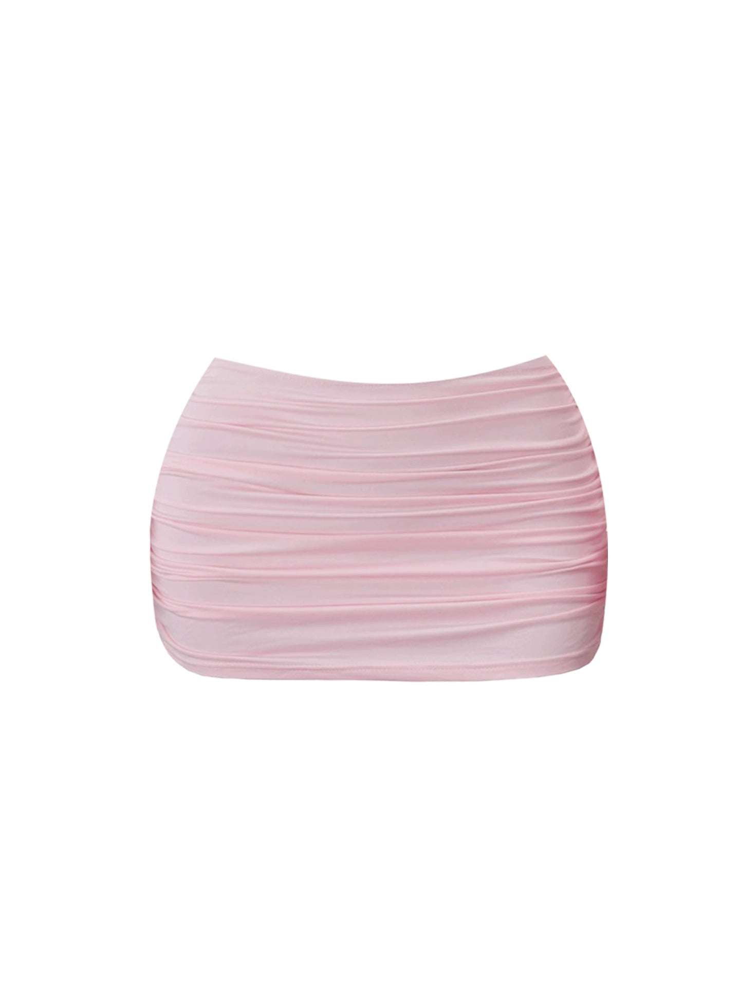 Unique V Neck Long Sleeve 2-Piece Set Mini Skirt Adorable Fur Trim Sheath Pink Draped Short Dress AP4107