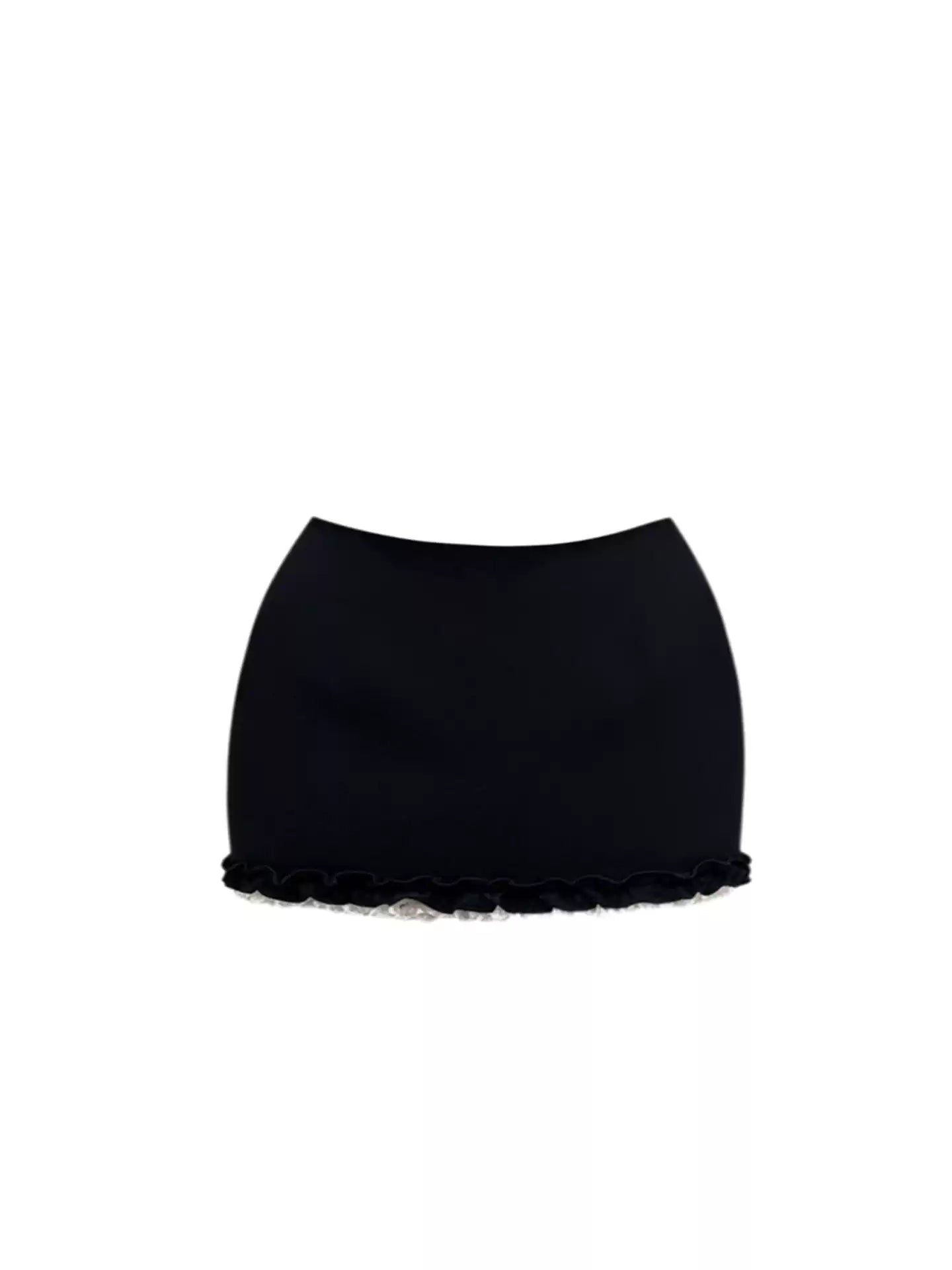 Delicate Long Sleeve Black 2-Piece Set Mini Skirt Vogue Cinched-Waist Sheath Jewel Neck Short Dress AP4131