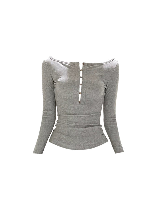 Y2K Sheath 2-Piece Set Boat Neck Slit Midi Dress Casual Long Sleeve Lace Trim Long Dress AP4205