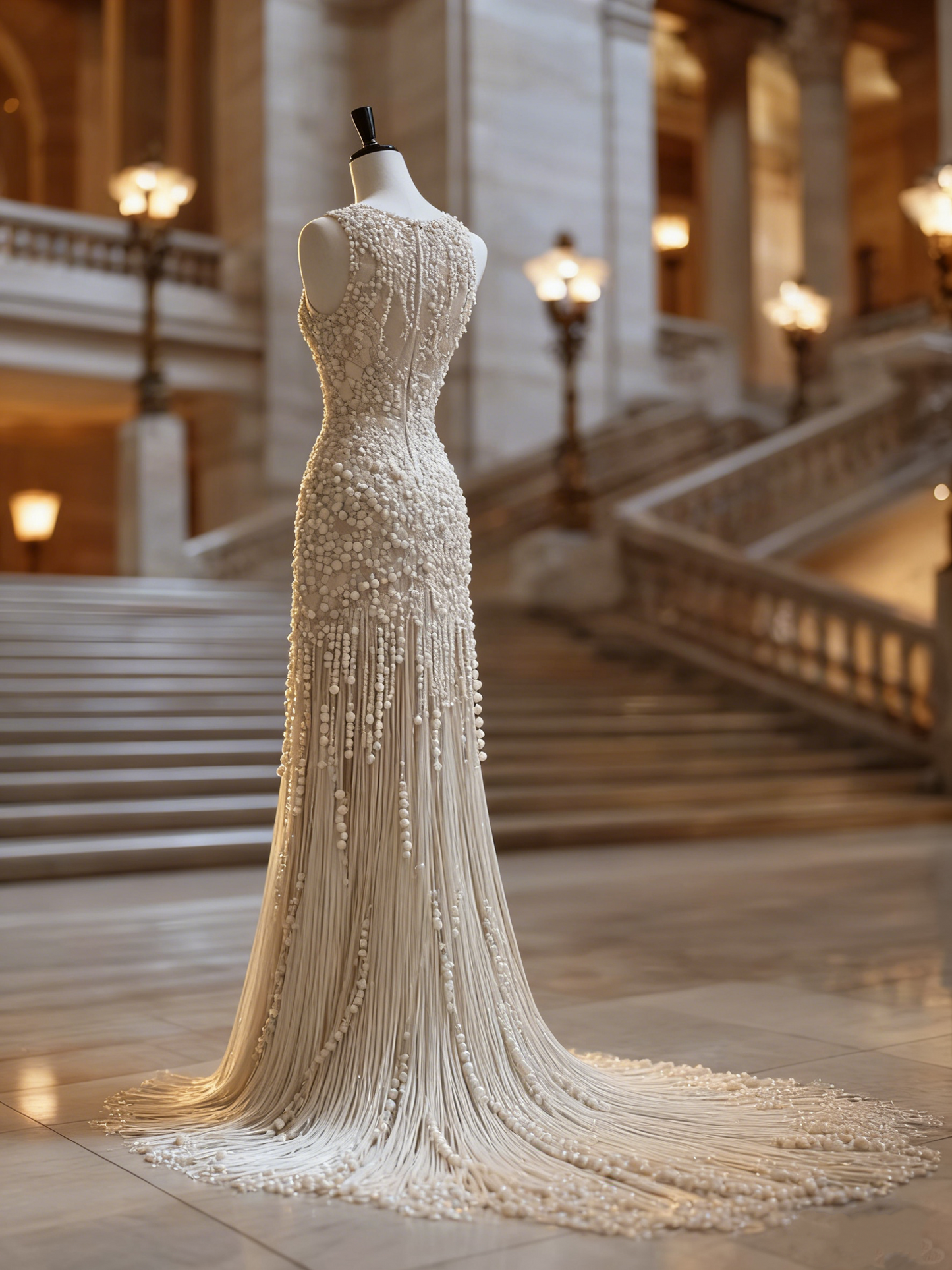 Graceful Sheath Jewel Neck Evening Gowns Exquisite Beading Tassel Prom Dress AP4228