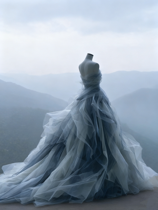 Enchanting Strapless A-Line Sweet 16th Gowns Layered Tulle Prom Dress AP4280