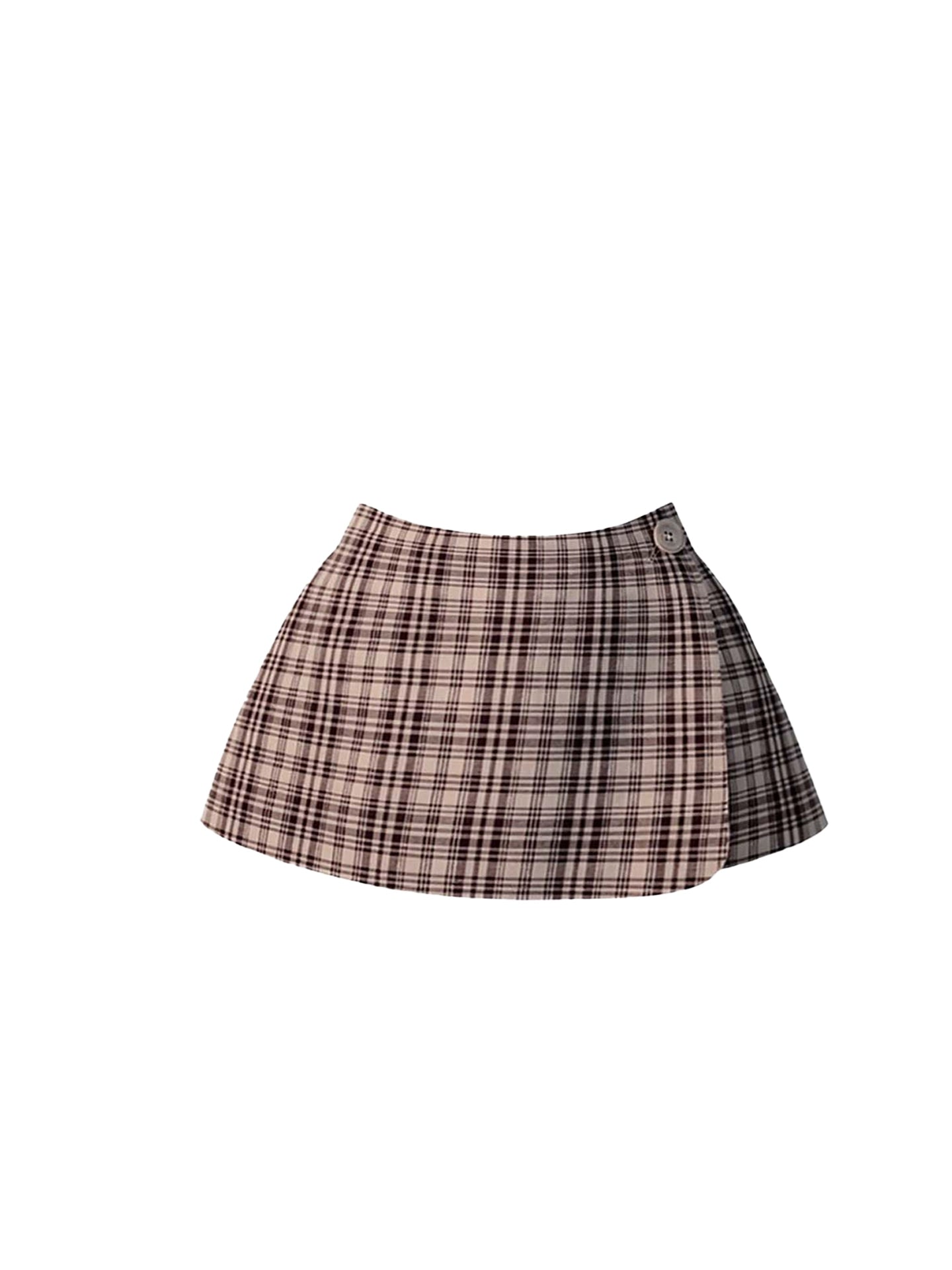 Refined A-Line 2-Piece Set Mini Skirt Vogue Long Sleeve Pink Jacket Plaid Short Dress AP4349