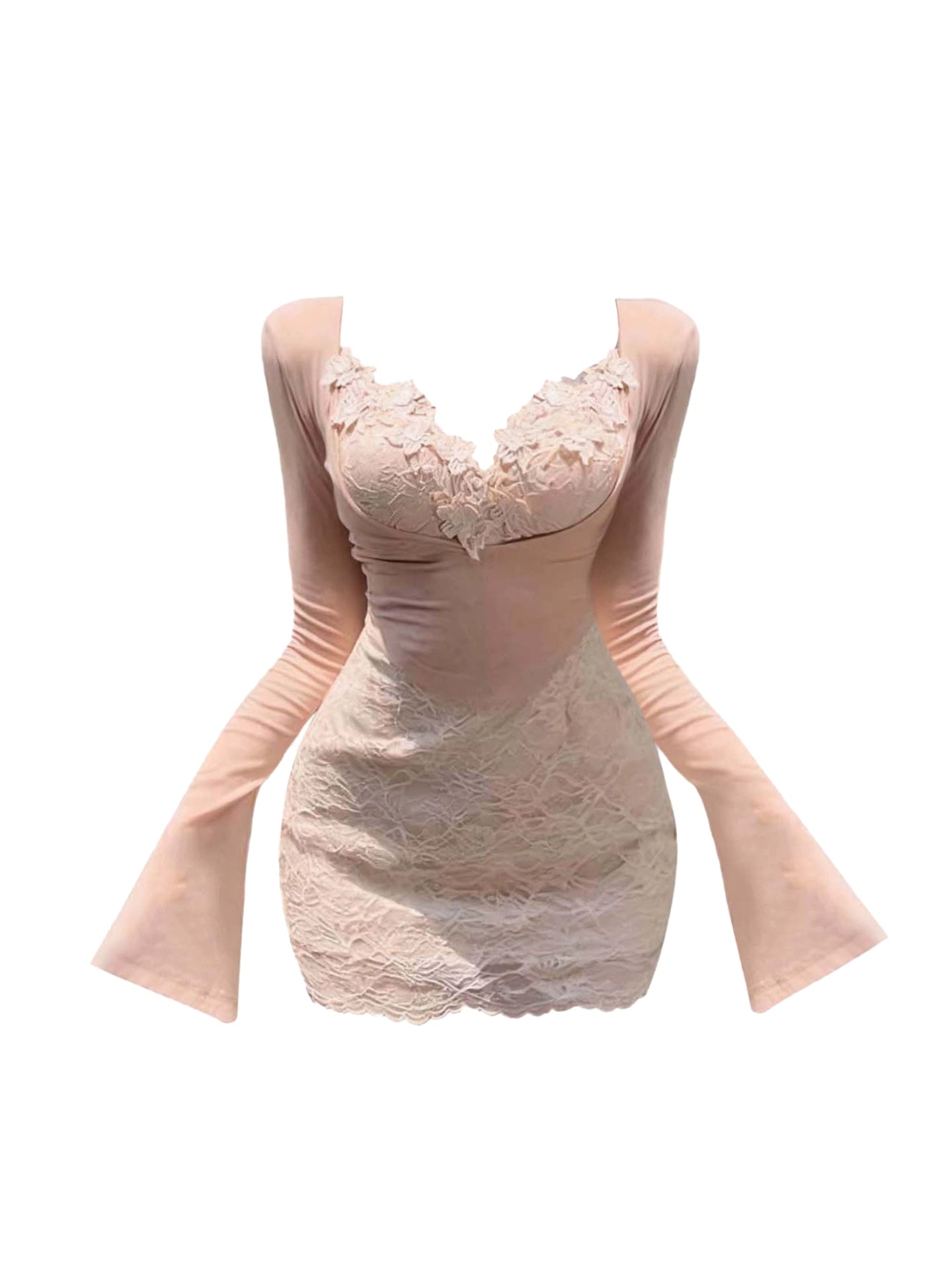 French Style Spaghetti Strap 2-Piece Set Mini Skirt Sexy Sheath Long Sleeve Cape Appliques Lace Trim Short Dress AP4393