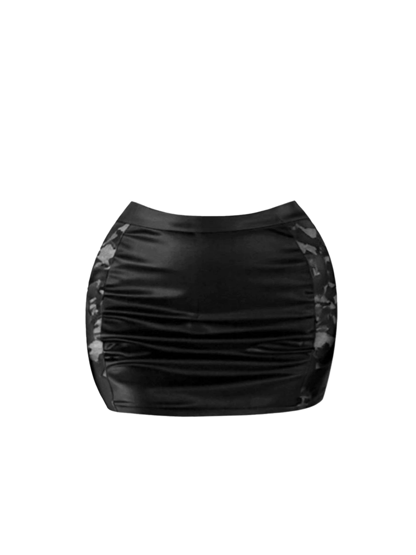 Fancy Night Outfit 2-Piece Set Strapless Mini Skirt Sheath Hottie Sequins Accent Pleated Short Dress AP4408