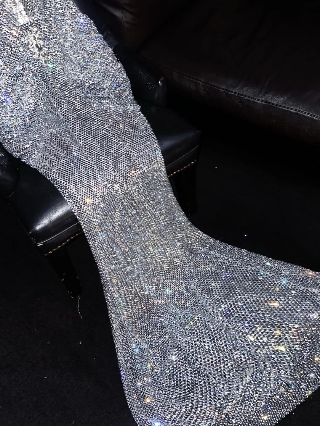 Fascinating Illusion Neck Sweet 16th Mermaid Evening Dresses Sparkly Sequins Rhinestones Prom Dress AP4429
