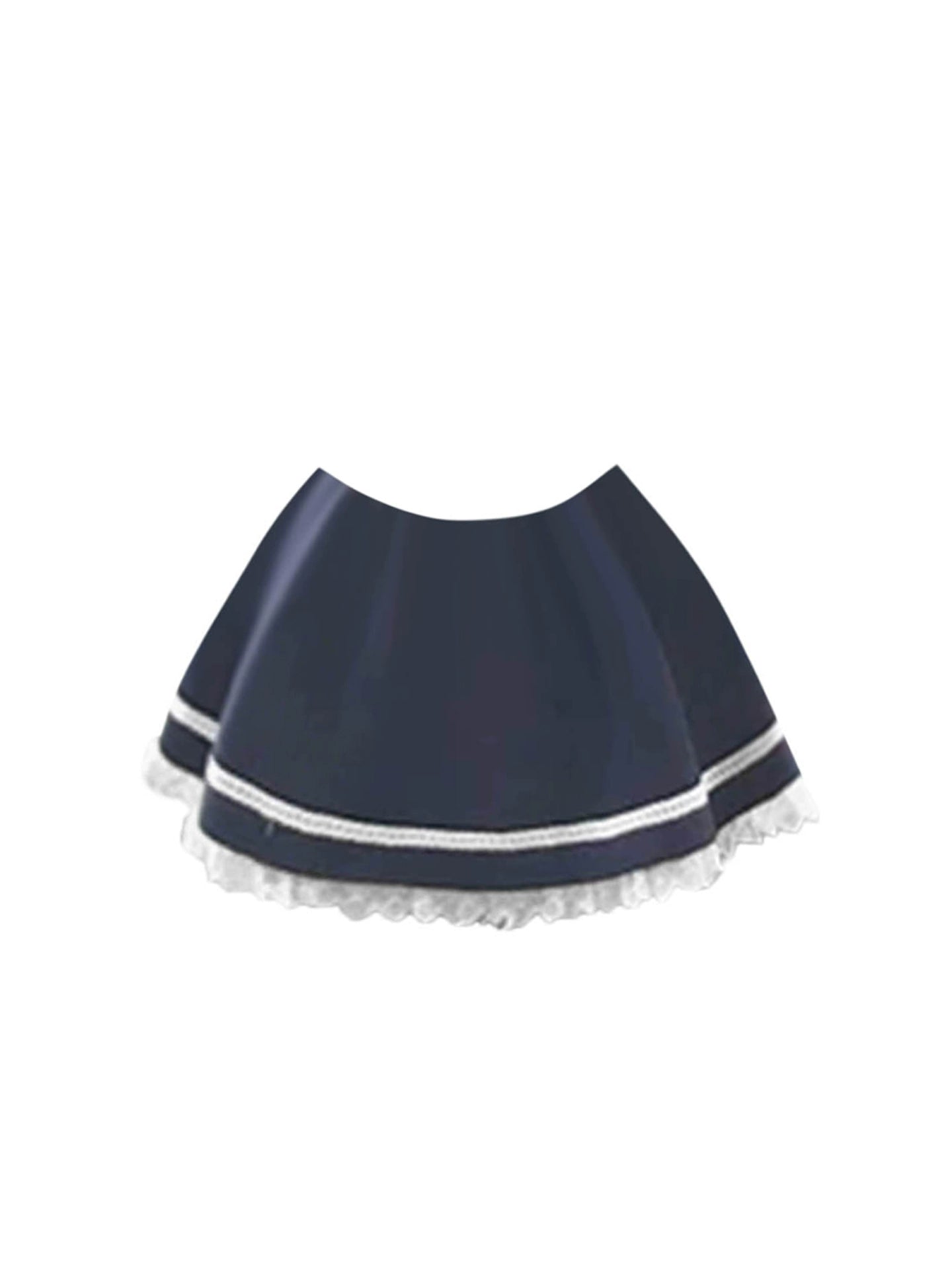Unique Spaghetti Strap 2-Piece Set Mini Skirt Novelty Ruffles Trim A-Line Stripe Short Dress AP4458