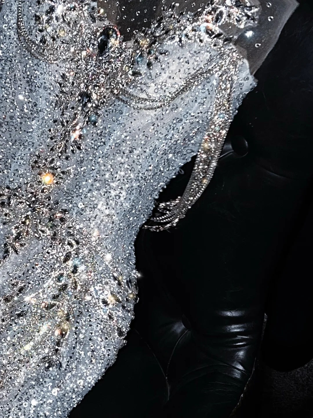 French Style Illusion Neck Sweet 16th Mermaid Dresses Charming Sequins Rhinestones Beading Prom Dress AP4463