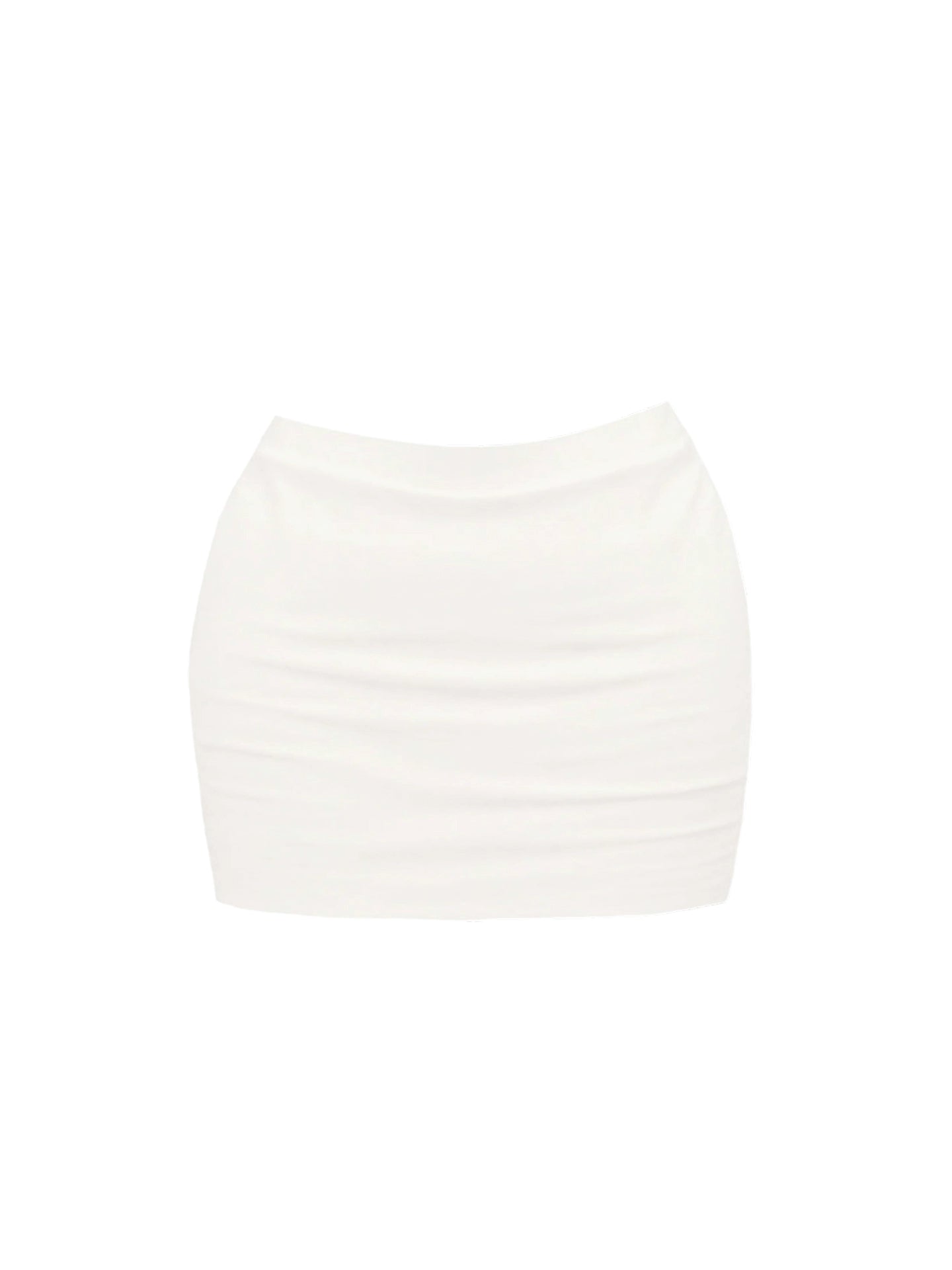 Eye-Catching V Neck Light Blue & White Two-Piece Set Mini Skirt Fresh Sheath 3/4 Sleeve Ruched Short Dress AP4580