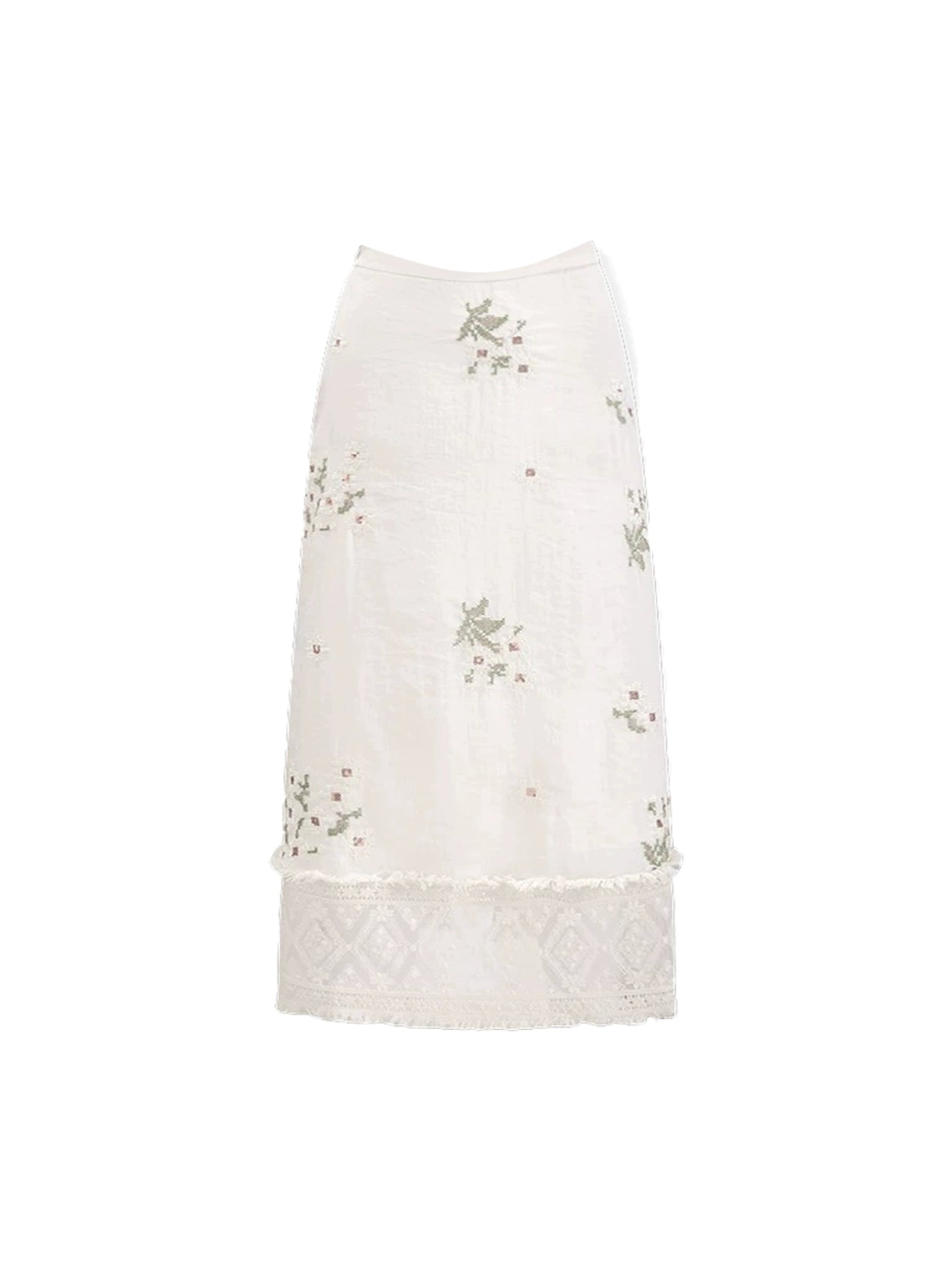 Fabulous Short Sleeve 2-Piece Set Sheath Maxi Skirt Floral Print Mandarin Collar White Long Dress AP4656