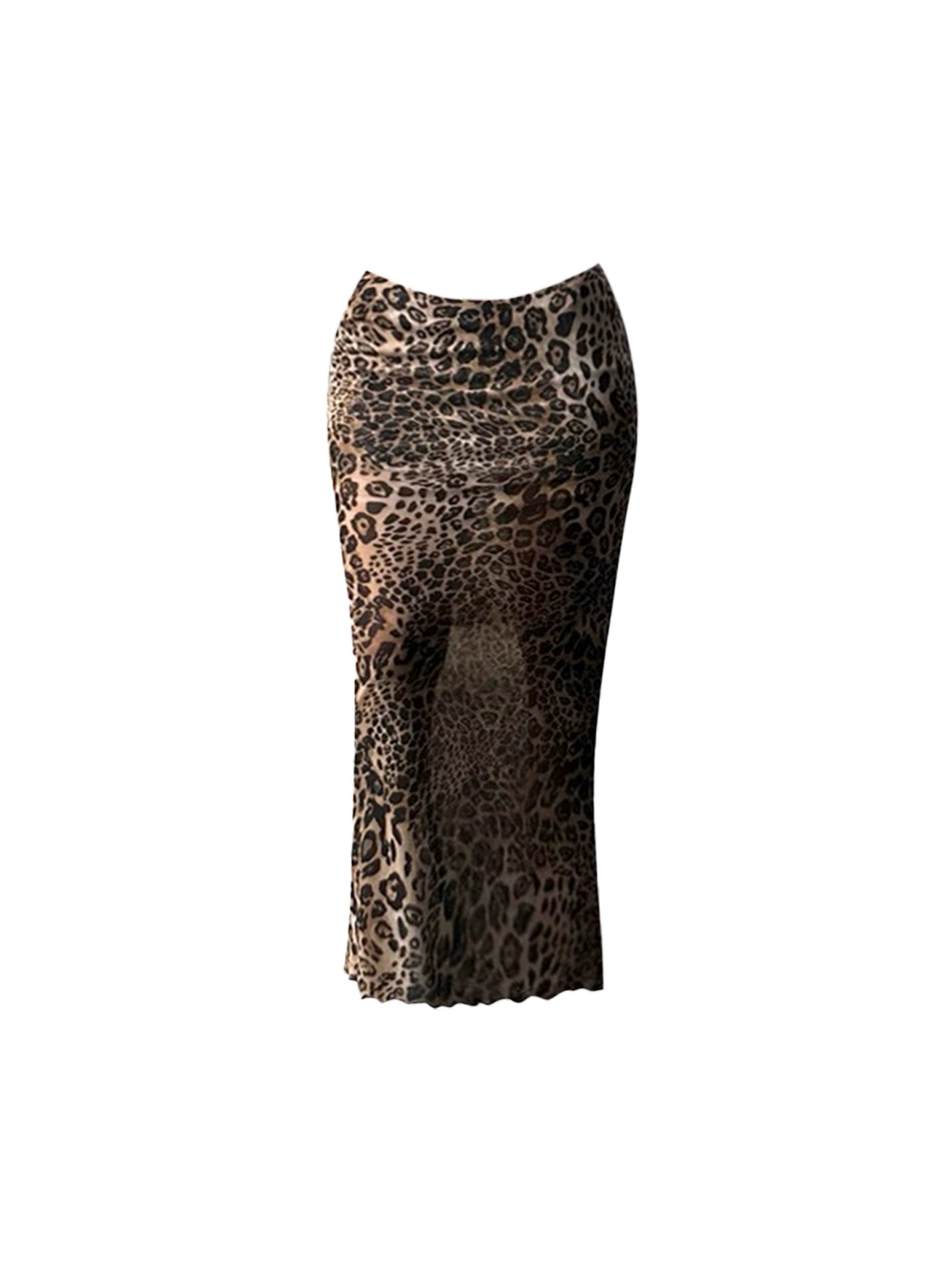 Boho-Inspired Spaghetti Straps Ruched Fitted Tube Top Maxi Dress Leopard Print Two-Piece Set Sheath Long Dress AP4708