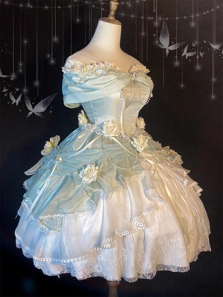 Hottie Off-Shoulder A-Line Handmade Flowers Birthday Dresses Bow Lace Beading Homecoming Dress AP4772