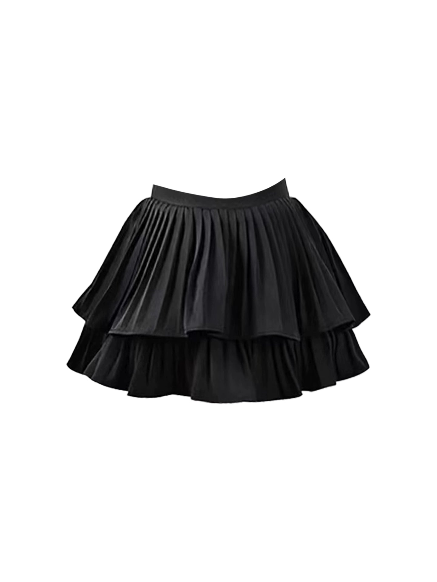 Everyday Wear Ruffles Trim V Neck Tiered Mini Skirt Vintage Cinched-Waist 2-Piece Set A-Line Short Dress AP4781