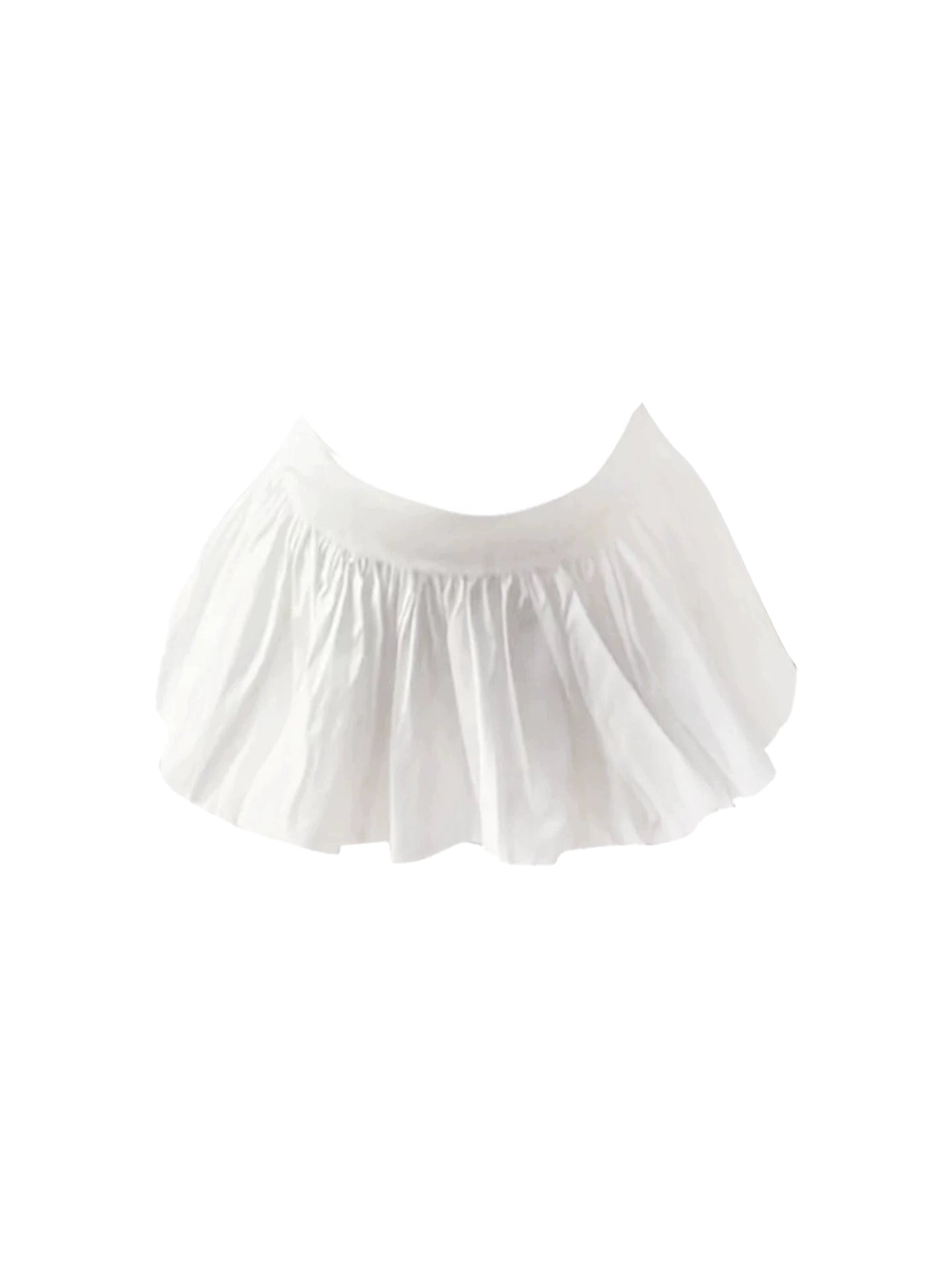 Avant-Garde White Off-Shoulder Ruffled Corset Top Pleated Mini Skirt Graceful Lace-Up A-Line Two-Piece Set Short Dress AP4792