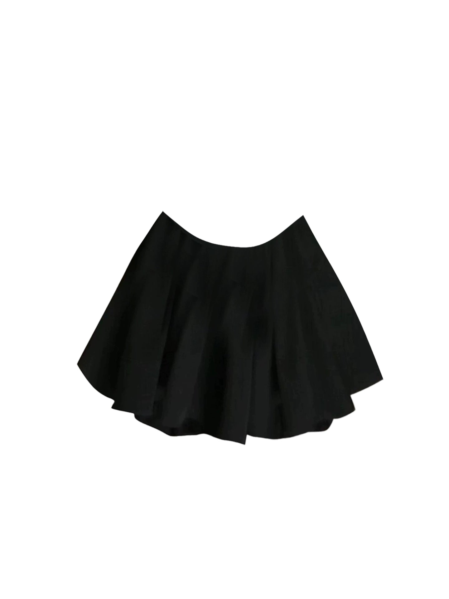 Fresh Black Halter Neck Two-Piece Deep V Cutout Mini Skirt Crystal Neckline Peplum Top A-Line Ruffled Short Dress AP4794